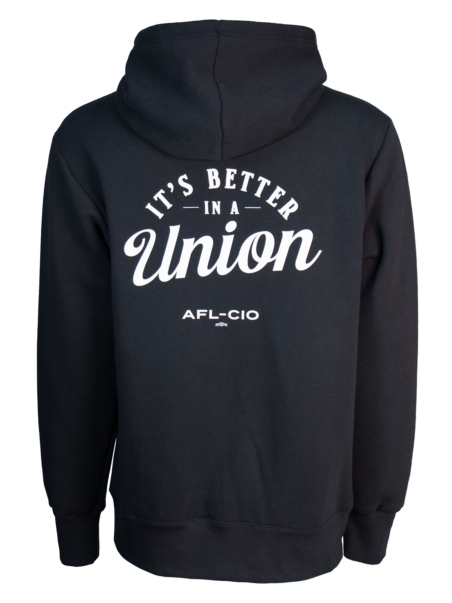 Union Made Full Zip Hoodie Black - Back